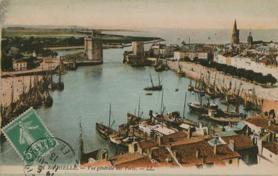拉罗谢尔 - 港口的景色。明信片于1913年寄出。 作者 法国摄影师