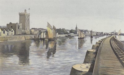 Sands-DOlonne，Harbour Channel和Arundel Tower，作为灯塔 作者 法国摄影师