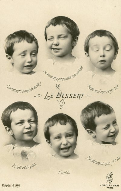 Little boy pulling faces (b/w photo) 作者 法国摄影师