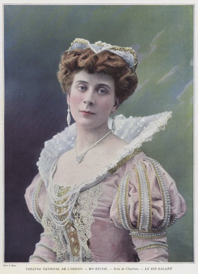 Mademoiselle Sylvie饰演The King Galant中的夏洛特（彩色照片） 作者 法国摄影师