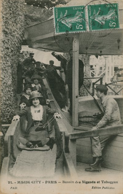 1913年7月19日发送的巴黎魔术城明信片 作者 法国摄影师