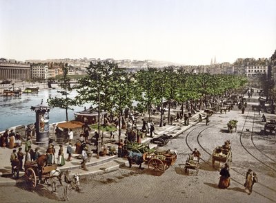 圣安东尼市场，QuaydesCélestins，里昂，c.1900 作者 法国摄影师
