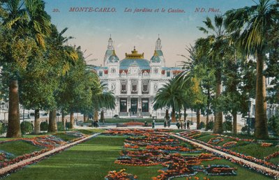 蒙特卡洛。花园和赌场。明信片于1913年寄出。 作者 法国摄影师