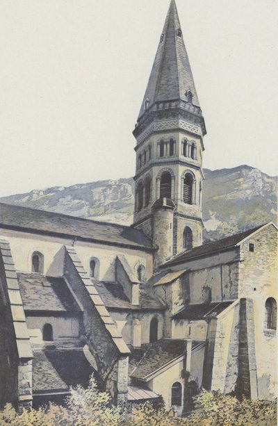 Nantua，教堂，钟楼和transept N. 作者 法国摄影师