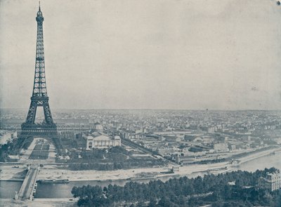 巴黎全景，从特罗卡德罗（黑白照片） 作者 French Photographer