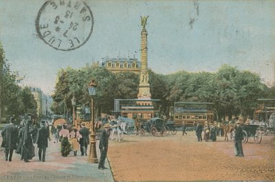 巴黎 -  Pont au Change和Place du Chatelet。明信片于1913年寄出。 作者 法国摄影师