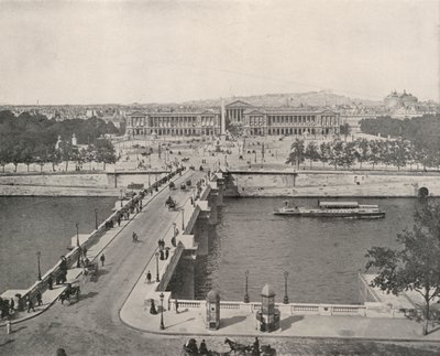 Paris: A View of the Place de la Concorde, looking North (b/w photo) 作者 法国摄影师