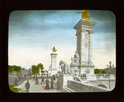巴黎博览会：Pont Alexandre III，1900年（灯笼幻灯片） 作者 法国摄影师