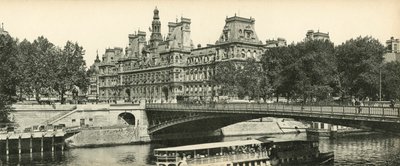 巴黎，市政厅和Pont d&39;Arc，市政厅和Arcole桥 作者 法国摄影师