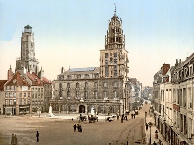 1890年至1900年，在背景中将环境中的dArmes与Tour de Guet放在一起 作者 法国摄影师