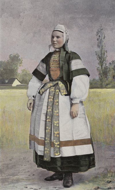 Pont-Labbe，Bigoudenne女士 作者 法国摄影师