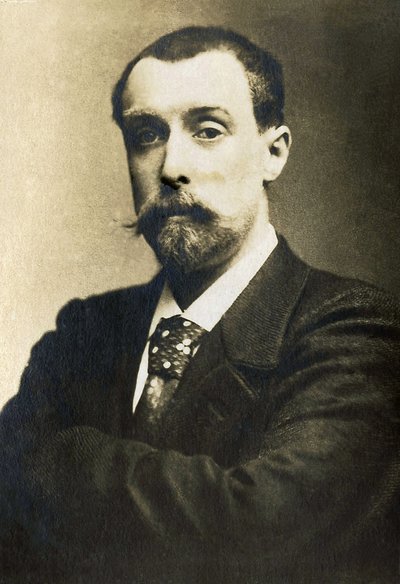 Alphonse Allais (1854-1905) 的肖像，法国记者、喜剧演员和诗人。 作者 法国摄影师