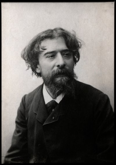 法国小说家Alphonse Daudet（1840-1897）的肖像。 作者 法国摄影师