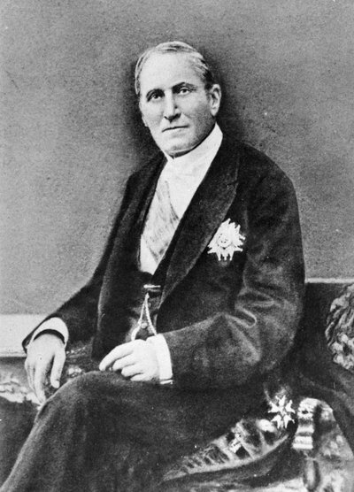 男爵George Eugene Haussmann的肖像（1809-91），巴黎男爵奥斯曼回忆录，Victor Havard出版社，1889年 作者 法国摄影师