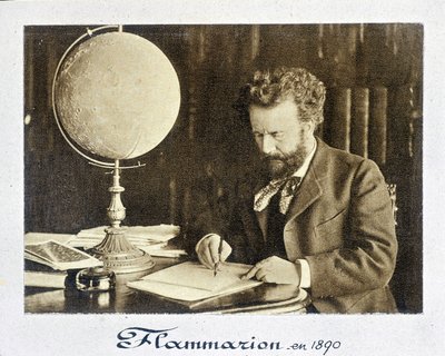 法国天文学家卡米尔-弗拉马利翁（1842-1925）的肖像--摄影 作者 法国摄影师