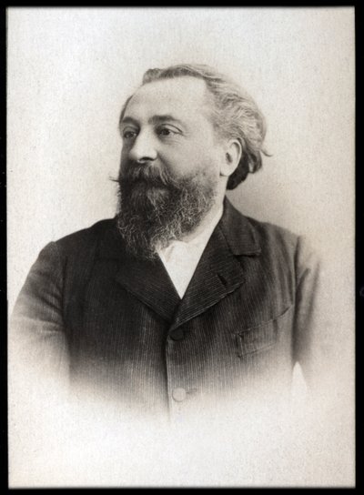 法国诗人Catulle Mendes（1841-1909）的肖像。 作者 法国摄影师
