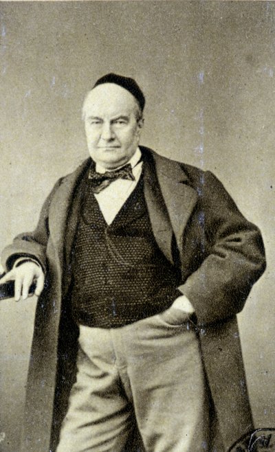 查尔斯-奥古斯丁-圣伯夫（1804 - 1869）（Sainte-Beuve）的画像，作家、记者和文学评论家。 作者 法国摄影师