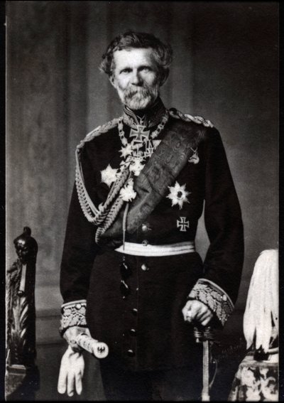 Edwin Baron von Manteuffel（1809-1895）的画像，德国陆军元帅。 作者 法国摄影师