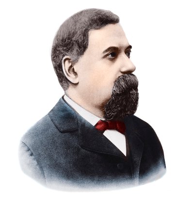 意大利天文学家Giovanni Schiaparelli（1835-1910）的肖像。 作者 法国摄影师