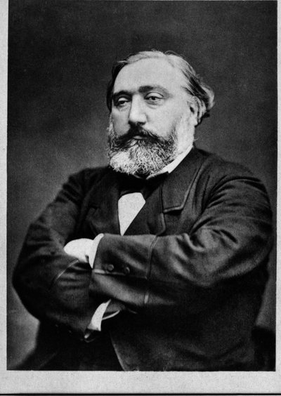 Leon Gambetta（1838-1882）的肖像，法国政治家。 作者 法国摄影师
