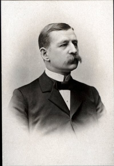 Salomon August Andree（1854-1897）的肖像，瑞典工程师，物理学家，航空和极地探险家。 作者 法国摄影师