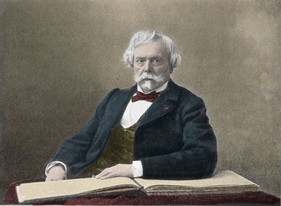 作家埃德蒙·德·贡古 (Edmond de Goncourt) 的肖像 (1822-1896) 19 世纪后期的照片 作者 法国摄影师
