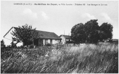 描绘Henri Desire Landru（1869-1922）在Gambais的房子的明信片 作者 法国摄影师