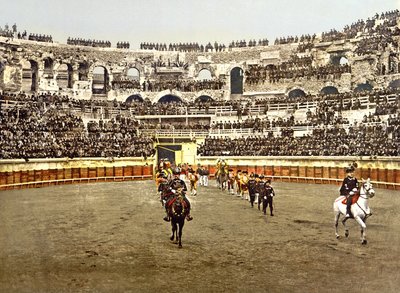 1890年至1900年尼姆露天剧场的牧羊人游行 作者 法国摄影师
