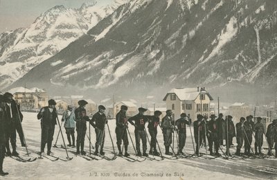 Ski Instructors at Chamonix (colour photo) 作者 法国摄影师