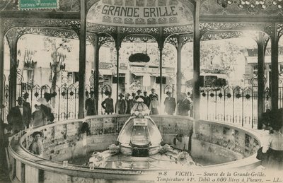 Vichy的Grand Grille春天的来源。明信片于1913年寄出。 作者 法国摄影师