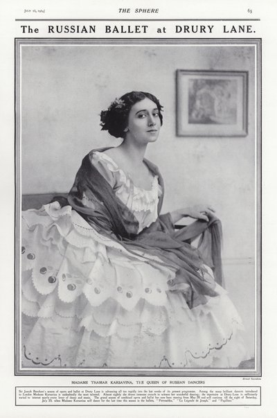 Tamara Karsavina，俄罗斯芭蕾舞女演员 作者 French Photographer