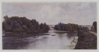 The River Marne and the Viaduct of Nogent, France (colour photo) 作者 法国摄影师