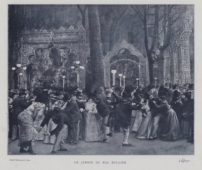 The garden of the Bal Bullier, Paris (b/w photo) 作者 法国摄影师