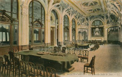 蒙特卡洛赌场的新游戏室。明信片于1913年寄出。 作者 法国摄影师