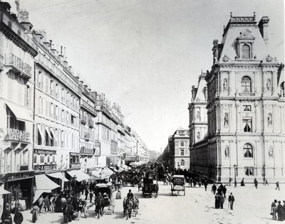 rue de Rivoli和新的Hotel de Ville，c.1882 作者 法国摄影师