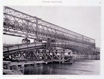 亚历山大三世到 1898 年 12 月 15 日的桥梁作品 - 在“费加罗画报”中 作者 法国摄影师