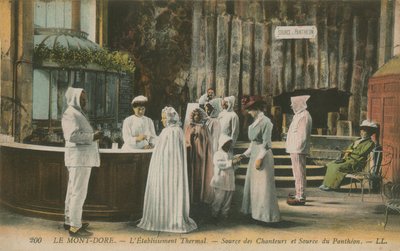 温泉，Le Mont Dore，法国。明信片于1913年寄出。 作者 法国摄影师