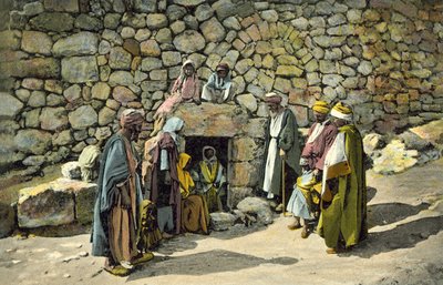 Tomb of Lazarus, Bethany, Palestine (colour photo) 作者 法国摄影师