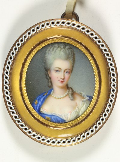 波旁公主，名叫玛丽-路易丝-伊丽莎白·德·奥尔良，Duchesse de Berry（珐琅） 作者 法语学校