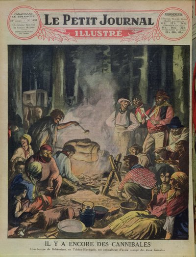 捷克斯洛伐克的一群食人族吉普赛人，来自Le Petit Journal，1927年 作者 法语学校