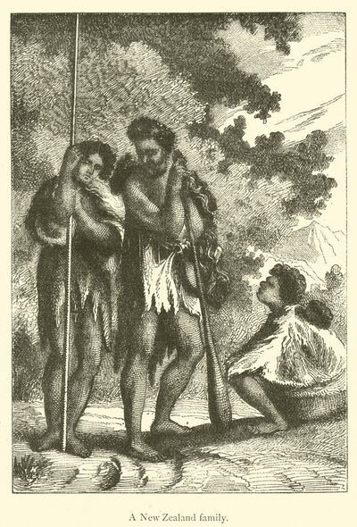 一个新西兰家庭（版画） 作者 法语学校