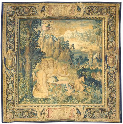 巴黎神话挂毯，c。 1620（挂毯） 作者 法语学校