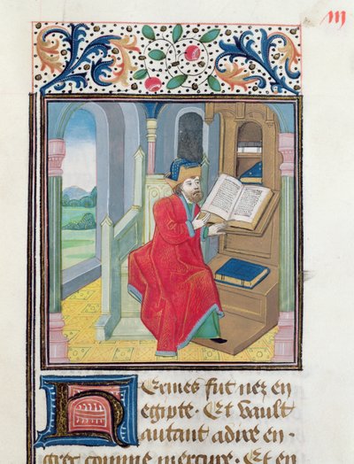 一位哲学家，可能是Hermes Trismegistus，来自15世纪晚期的Histoire des Philosophes 作者 法语学校