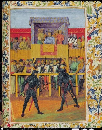 来自Jean de Bueil的Le Jouvencel的一场肉搏战比赛 作者 法语学校