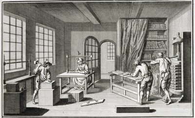 来自Denis Diderot的Encyclopedie des Sciences et Metiers的博彩公司研讨会（1713-84）发表于1770年 作者 法语学校