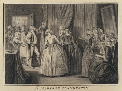 A clandestine marriage (engraving) 作者 法语学校
