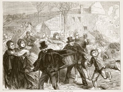 围困期间的葬礼，1871年3月，卡塞尔斯法国与德国战争史，1870-1871 作者 法语学校