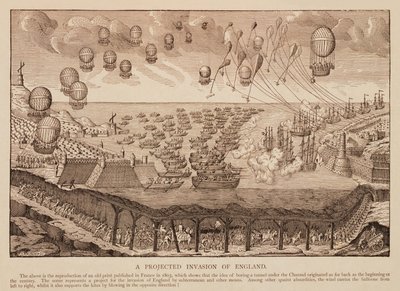 预计英格兰入侵，复制1803年的法国版画 作者 法语学校