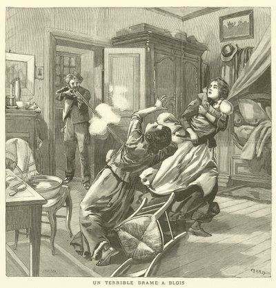 法国布卢瓦的一起可怕谋杀案（版画） 作者 法语学校