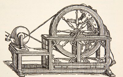 Abbe Nollets电机，1746年，由Boris Mestchersky复制（d.1957）国家法兰西，科学，第一和第二卷的历史插图，Gabriel Hanotaux（1853-1944），1924年 作者 法语学校